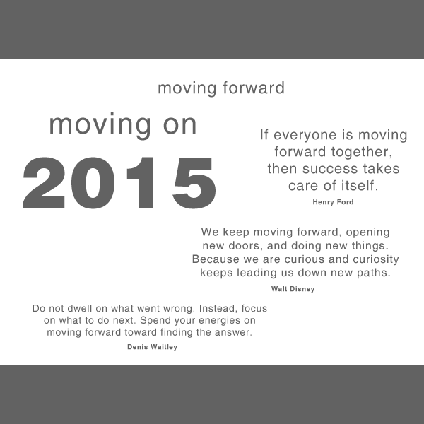 one word of 2015 - moving on